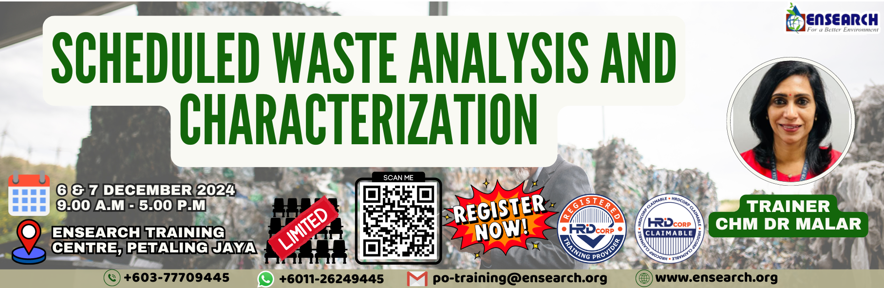 Banner_Scheduled Waste Analysis_Chm Dr Malarvili